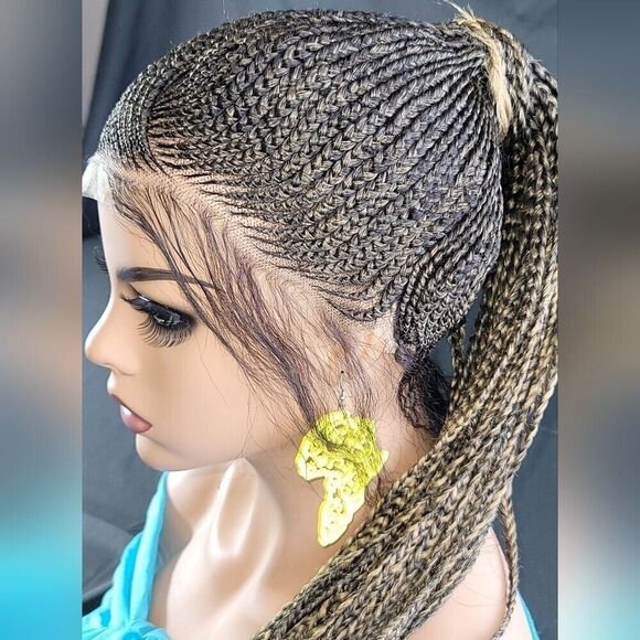 Handmade Braided Wig with Updo and Ponytail - NWT Color 2/27 Ombre long Wig - Picture 1 of 15